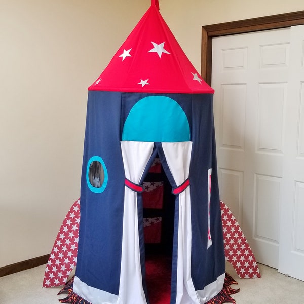 Spacecraft Rocket playroom tent Childs room decor