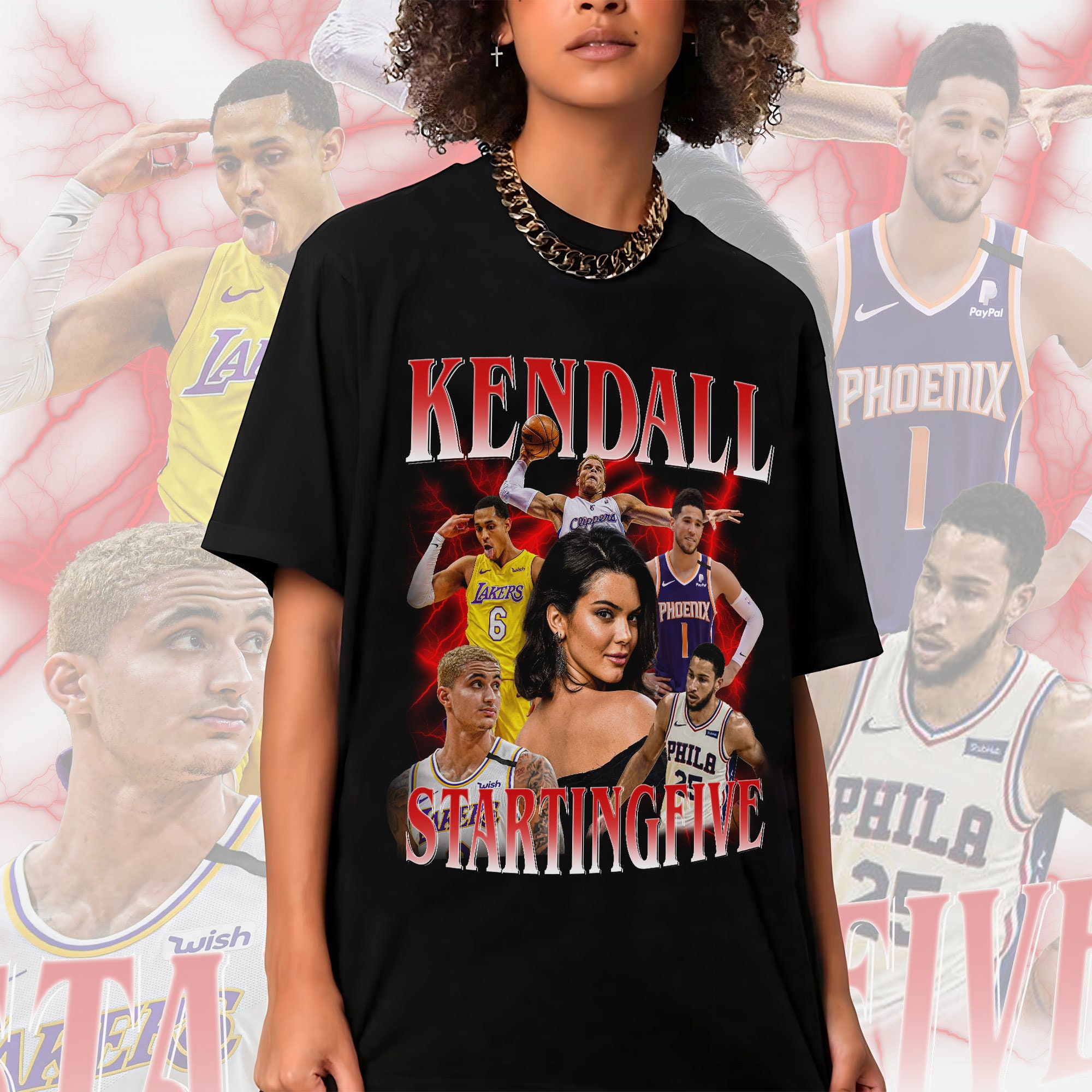 Kendall Jenner: Aerosmith T-Shirt, Lime Sneakers