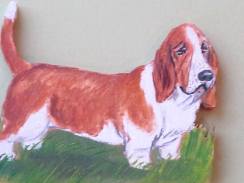 Bassett Hound I Love My Dog Fridge Magnet