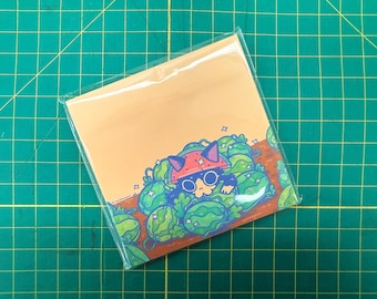 Cute Watermelon Cat LARGE Post It Notes, Sticky Notes, cute Stationery