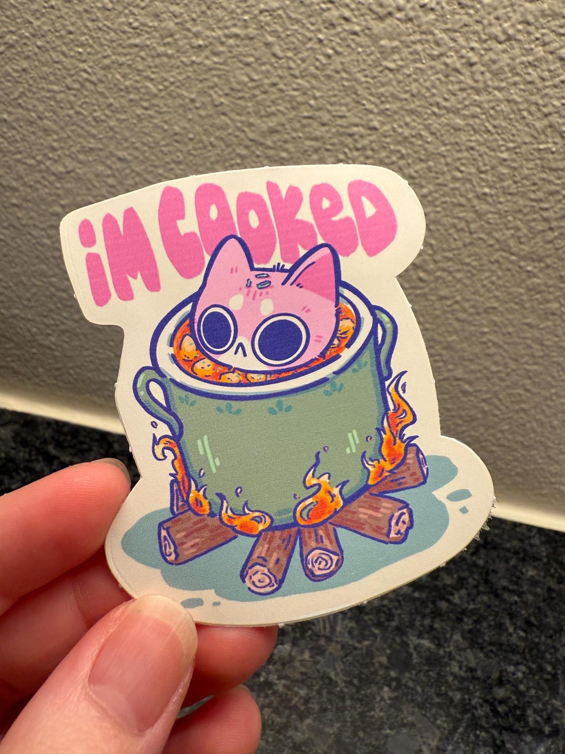 I'm Cooked Cat Sticker, Funny Relatable Sticker, Vinyl Stickers ...