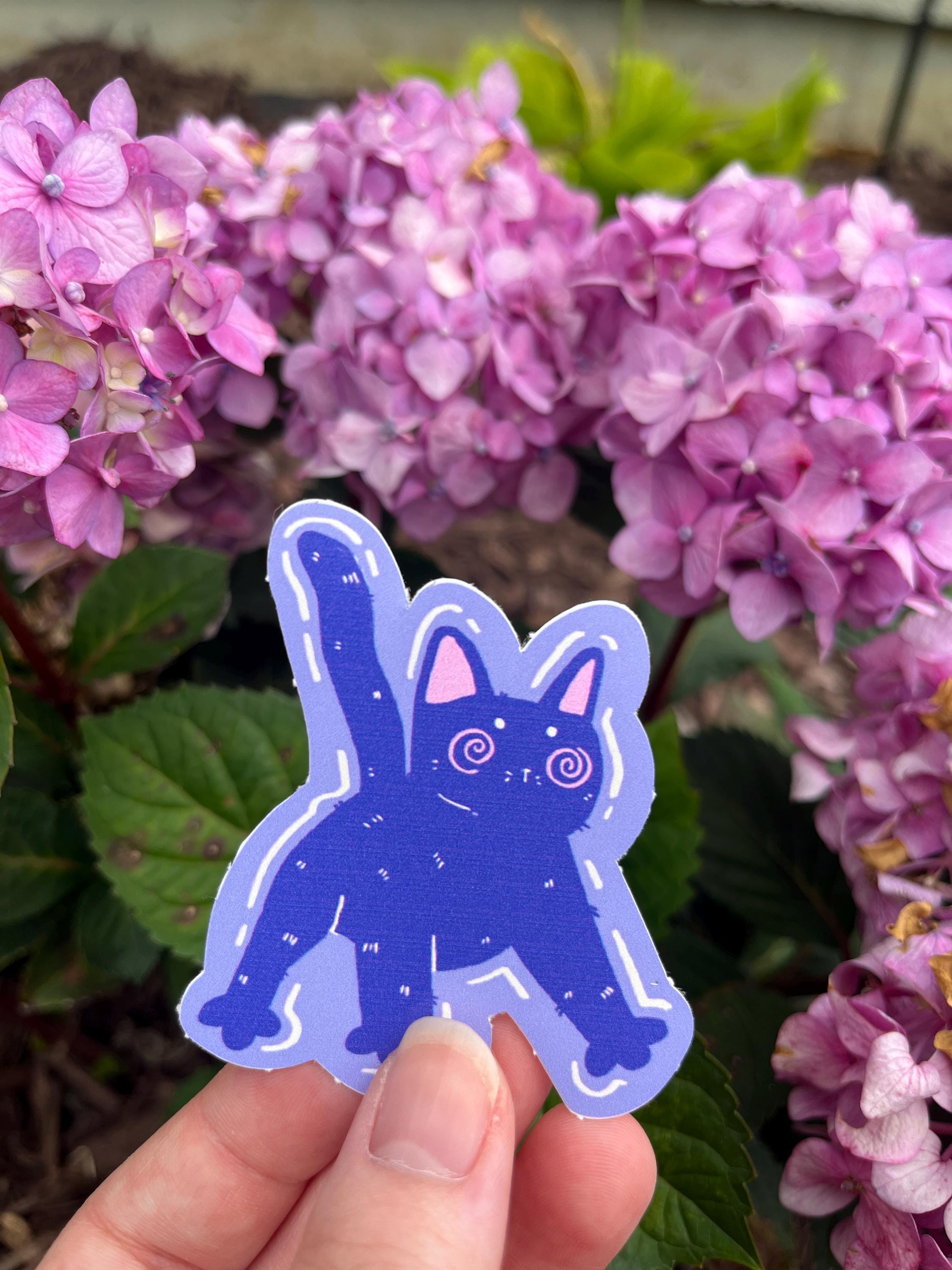 Cute Confused Cat Sticker, funny relatable sticker, Vinyl Stickers, Planner Waterbottle Laptop Stickers Decals