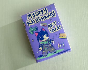 Mystery Box Cute ARTIST Cat Themed Acrylic Keychains, Cat Keychains