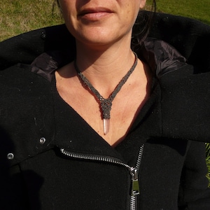 Laser Quartz Necklace Raw Crystal Jewelry, Energy Healing Gift for Women.