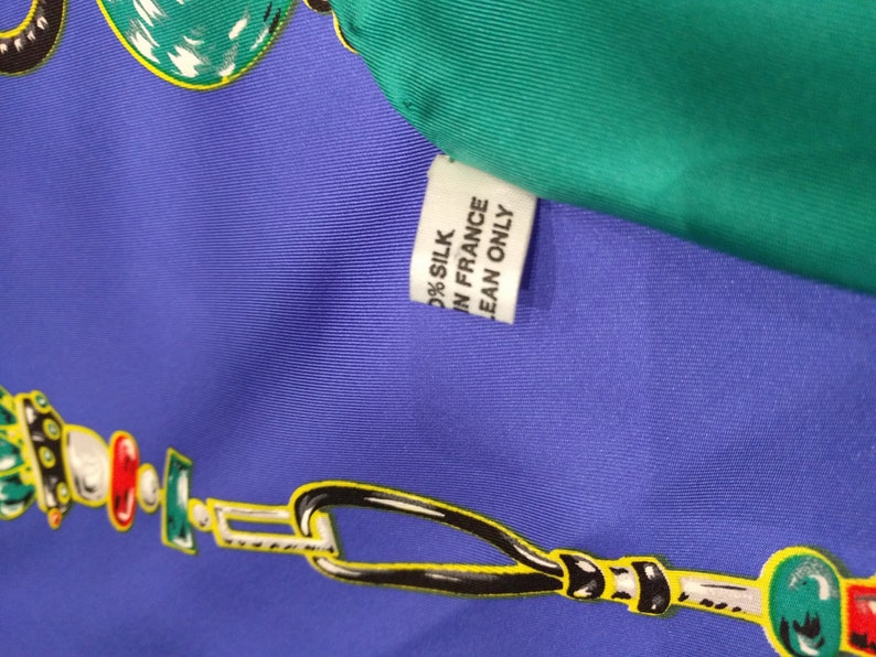 Cartier silk twill scarf, hand-rolled edges, never used with original tag, Made in France