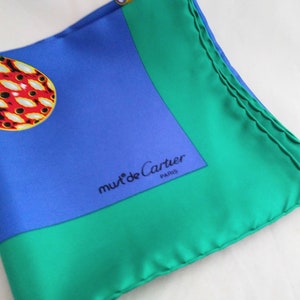 Cartier Must silk twill scarf, large carré 81cm, new condition with original tag