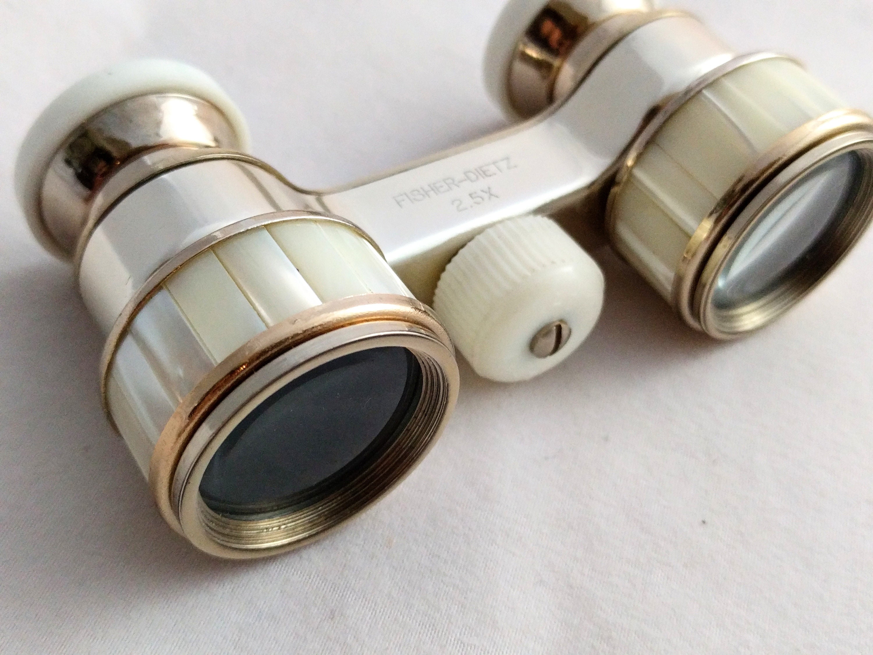 Jumelles De Style Opéra Vintage - Nacre Et Laiton - Fait Main Inde
