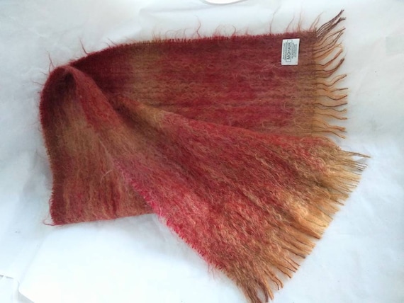 Calzeat Of Scotland Mohair Scarf - fall earth ton