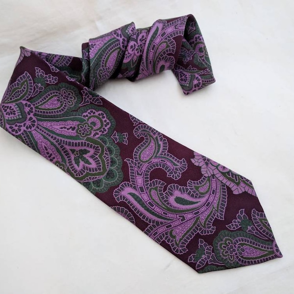 ETRO Milano tie - purple paisley tones