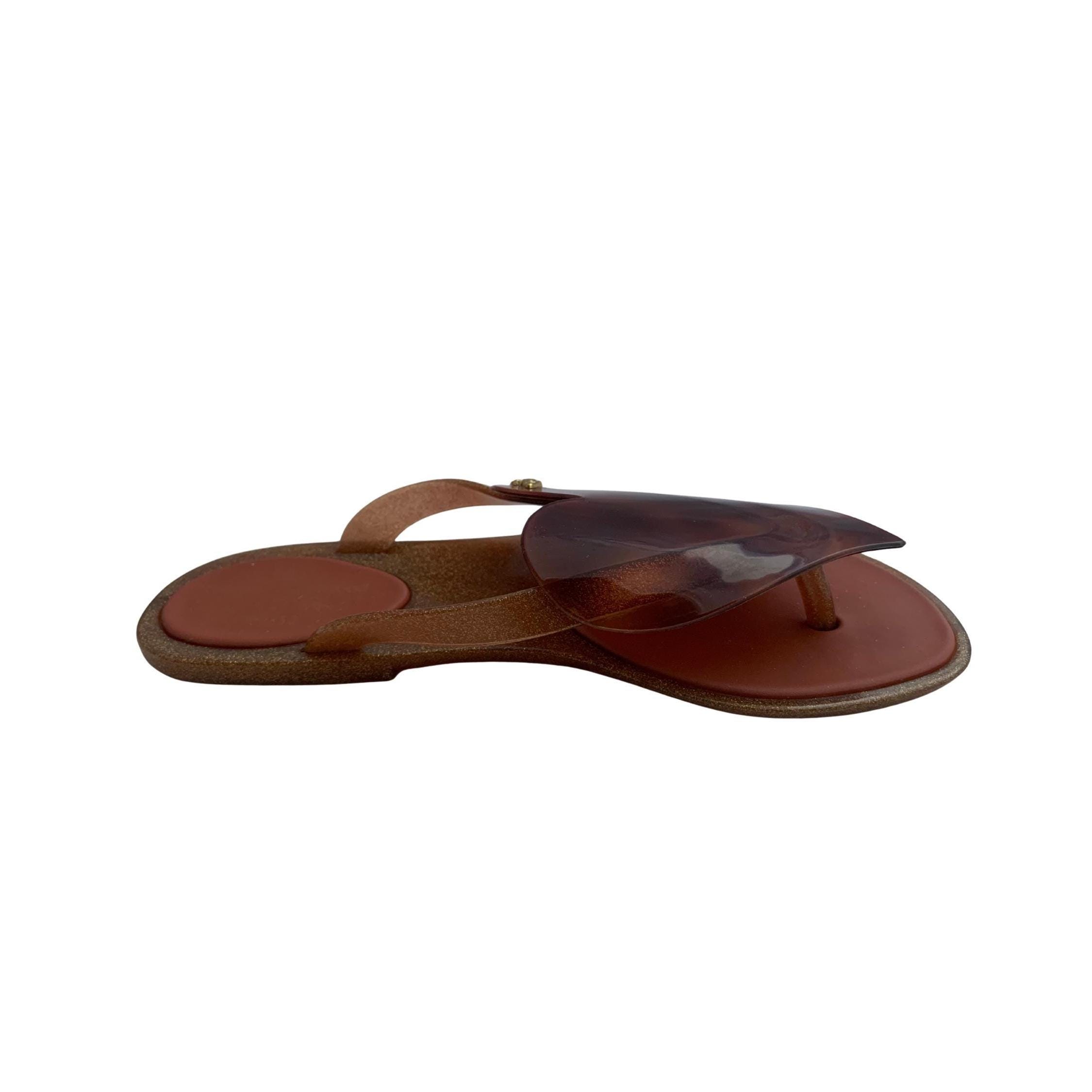 vivienne westwoodアンクルストラップ　ブラウン Vivienne Westwood Anglomania Tortoise Flip Flops – 5 US, 35/36 EU