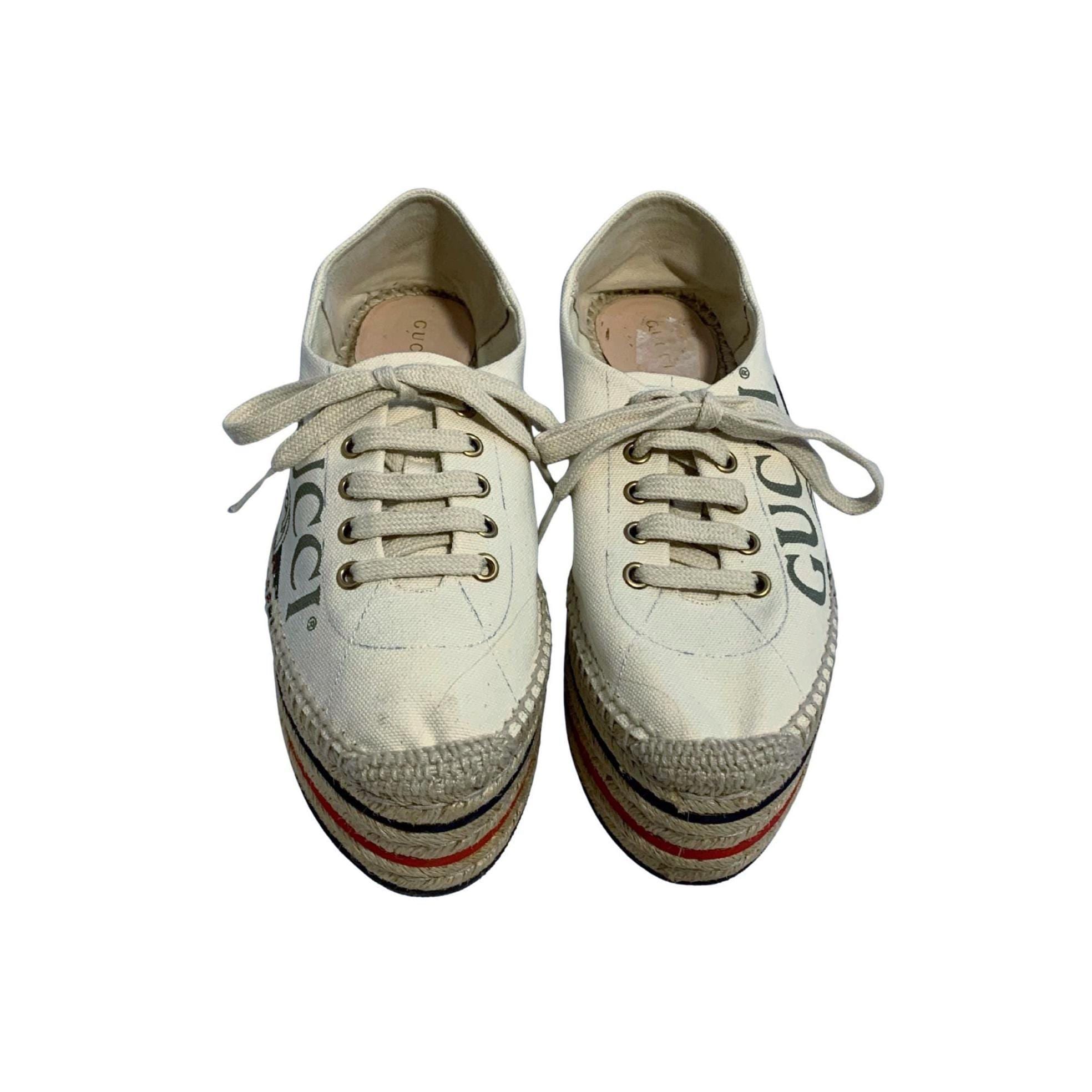 Gucci Canvas Platform Espadrille Sneakers – Web Accent  display picture 2