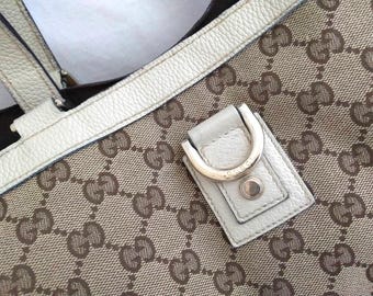 グッチ GGキャンバス アビー Dリング トートバッグ – 希少なレザー