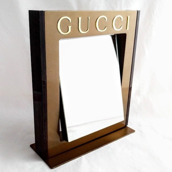 GUCCI Table Mirror - Pivot tabletop mirror Gucci rare! Collectible item