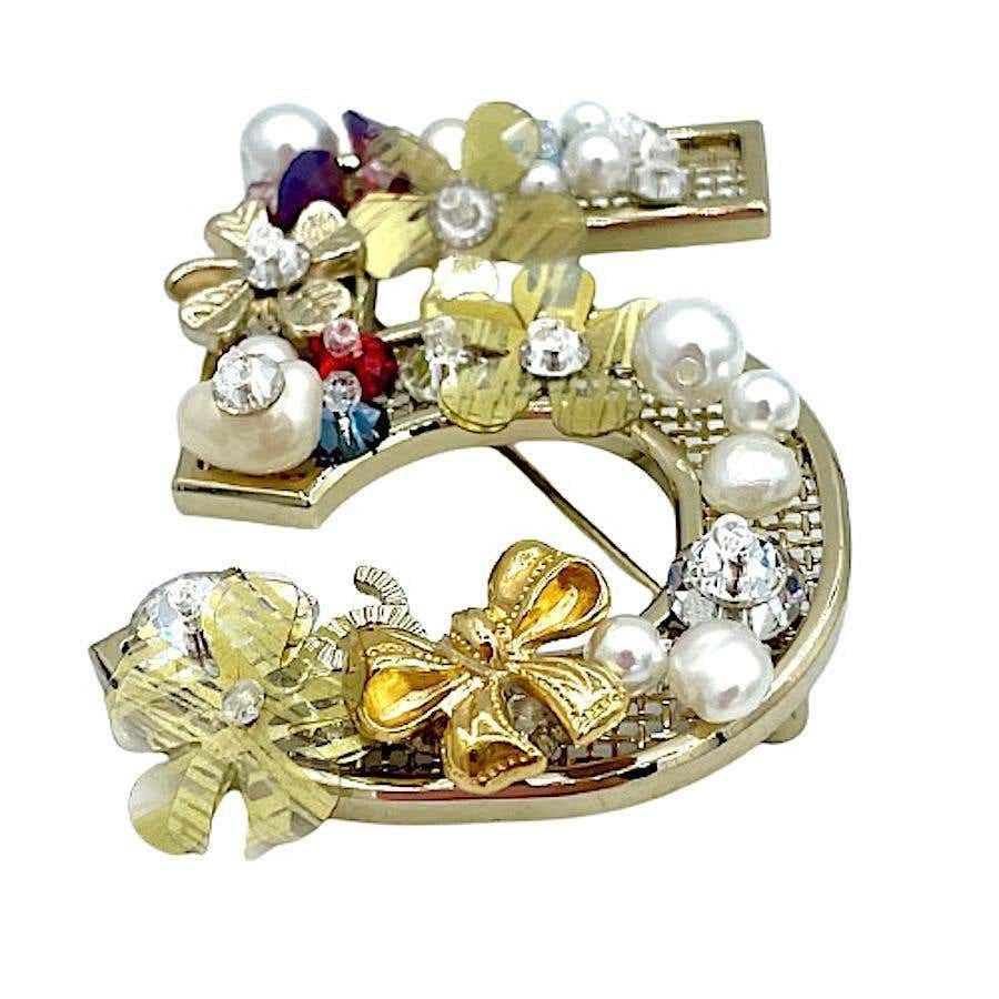 Chanel 5 Brooch - RARE Signed Collectible, Excellent Condition
