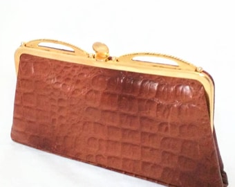 Leather Clutch - Vintage Elegant Purse - Beautiful Handmade Leather Bag for Women - Chic Clutch for Special Occasions