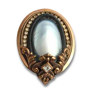 Rare Vintage Ermani Bulatti Pearl Brooch – 1980s Handmade Dutch Design, Silver-Plated, Signed