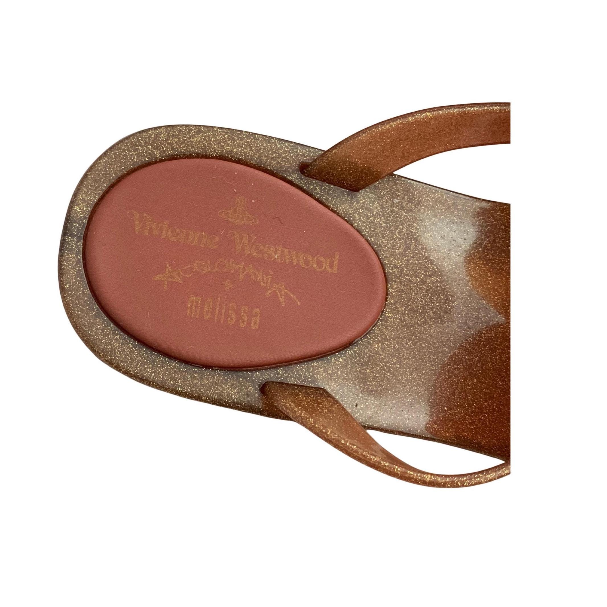 Vivienne Westwood Anglomania Tortoise Flip Flops – 5 US, 35/36 EU