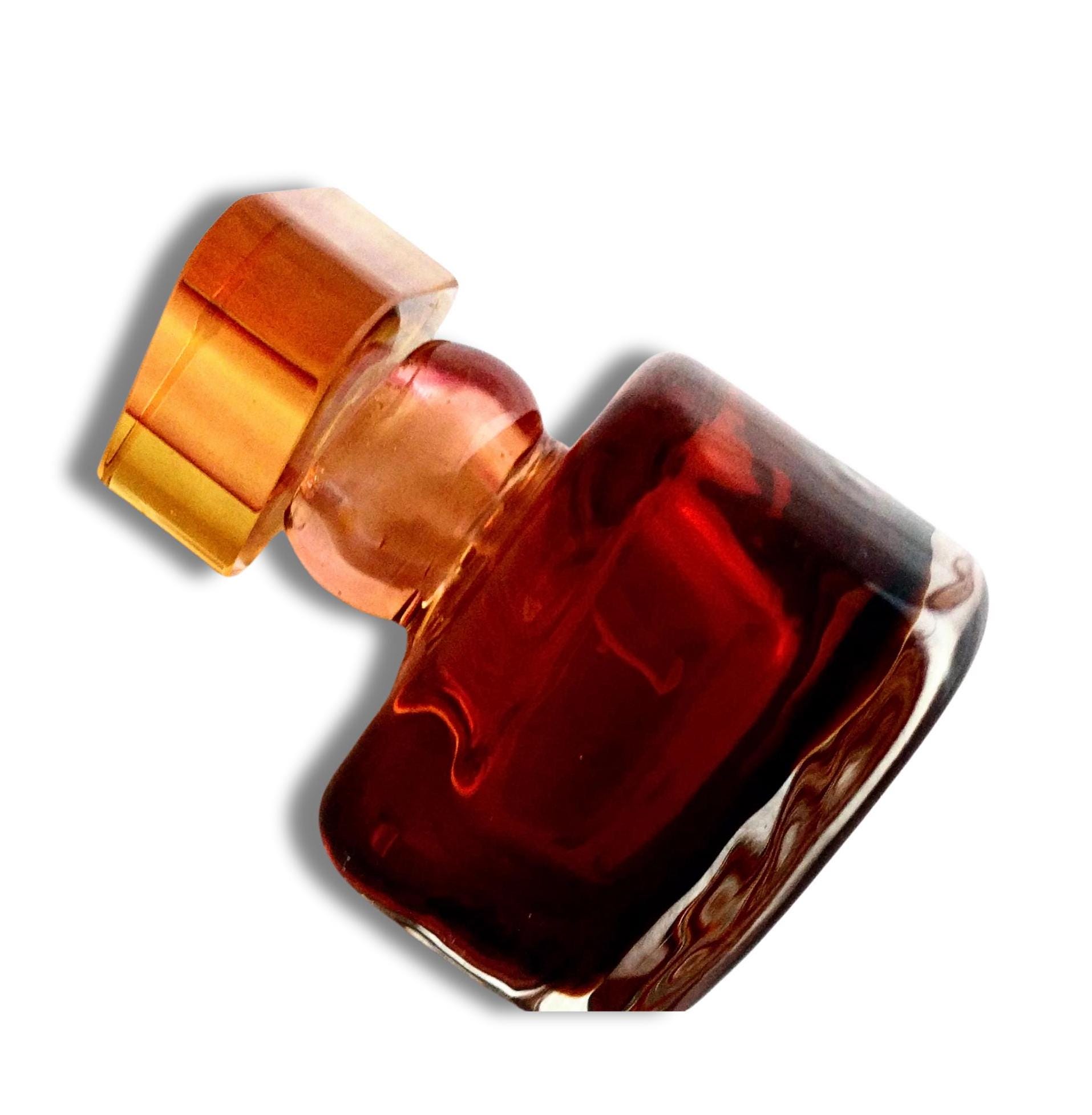 香水瓶 ヴィンテージ ムラーノ 香水瓶 アンバー 小型アート ガラス香水