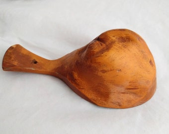 Vintage Woodlands Carved Wood Canoe Cups