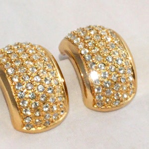 Christian Dior Earrings Large Dior earrings Henkel Grosse Dior earrings Fabulous Present Vintage Christian Dior Clip-On Earrings Pave