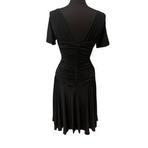 Versace Jeans Couture Black Rushed Dress – NWT, Size 40, Made in Italy