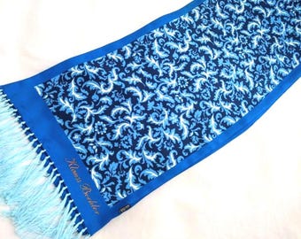 Silk Scarf - Vintage Klaus's Boelher Designer Pure Silk Foulard, Elegant Fashion Accessory, Timeless Style for Any Occasion