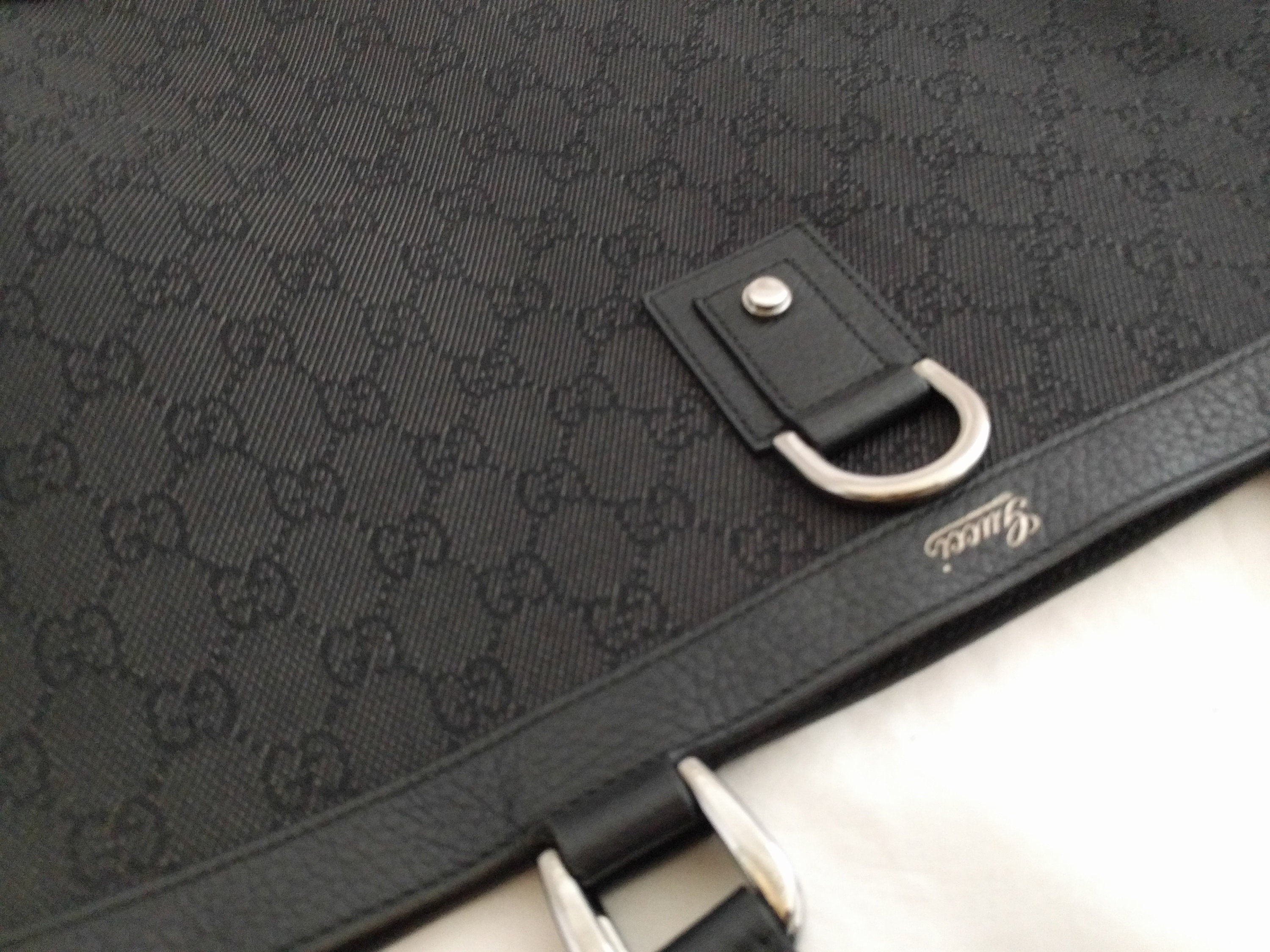 Gucci GG Canvas Abbey D-ring Tote Bag – Black GG Monogram Canvas