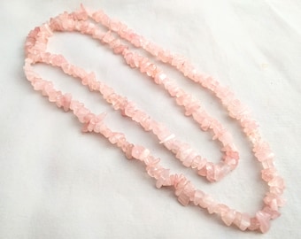 Collar de cuarzo rosa cuarzo rosa