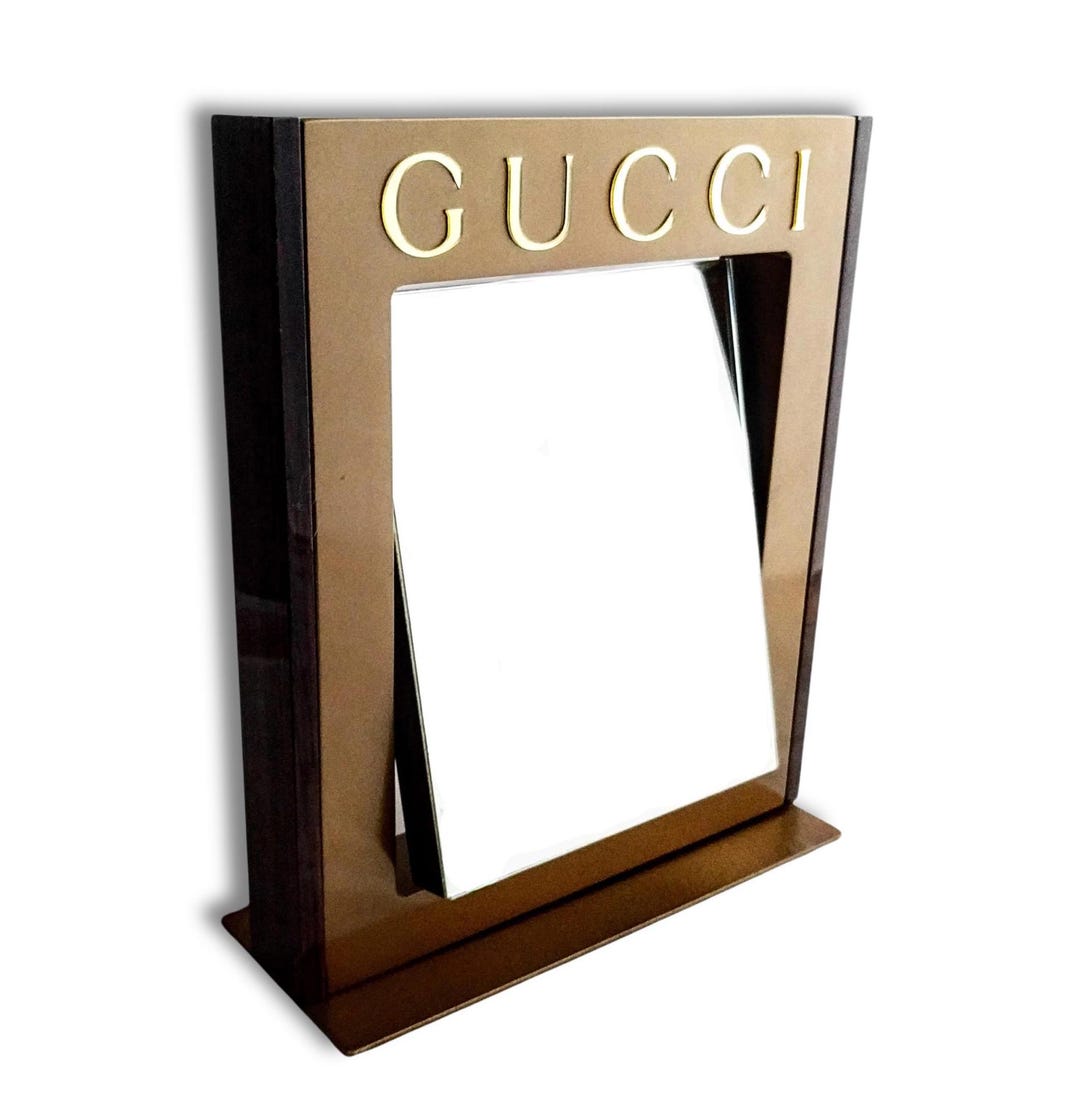 Rare Gucci Table Mirror – Authentic Vintage Pivoting Mirror