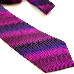 Tie Dior Vintage Dior necktie blue magenta tie for men gift Christian Dior rare tie