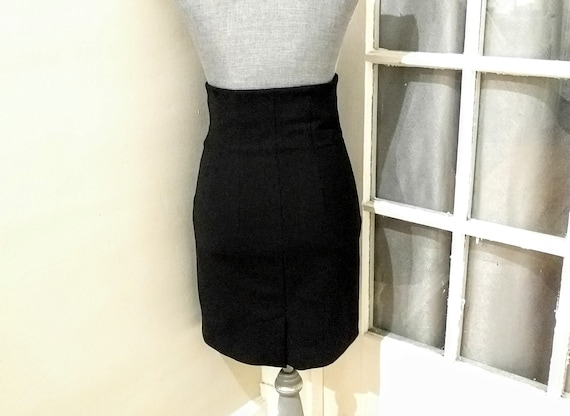 OFF WHITE C o Virgil Abloh High Waist Black Pencil Skirt Wool Full length Zipper Size 38 XS New With Tags Etsy
