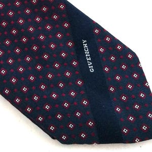 Vintagearbeit für Handwäsche - datiert rot und marineblau, Klassische Designer Krawatte, 8 cm Breit, Elegant und Zeitlos