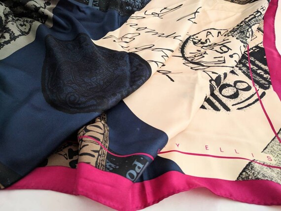PERRY ELLIS scarf - Postage and Stamps design - h