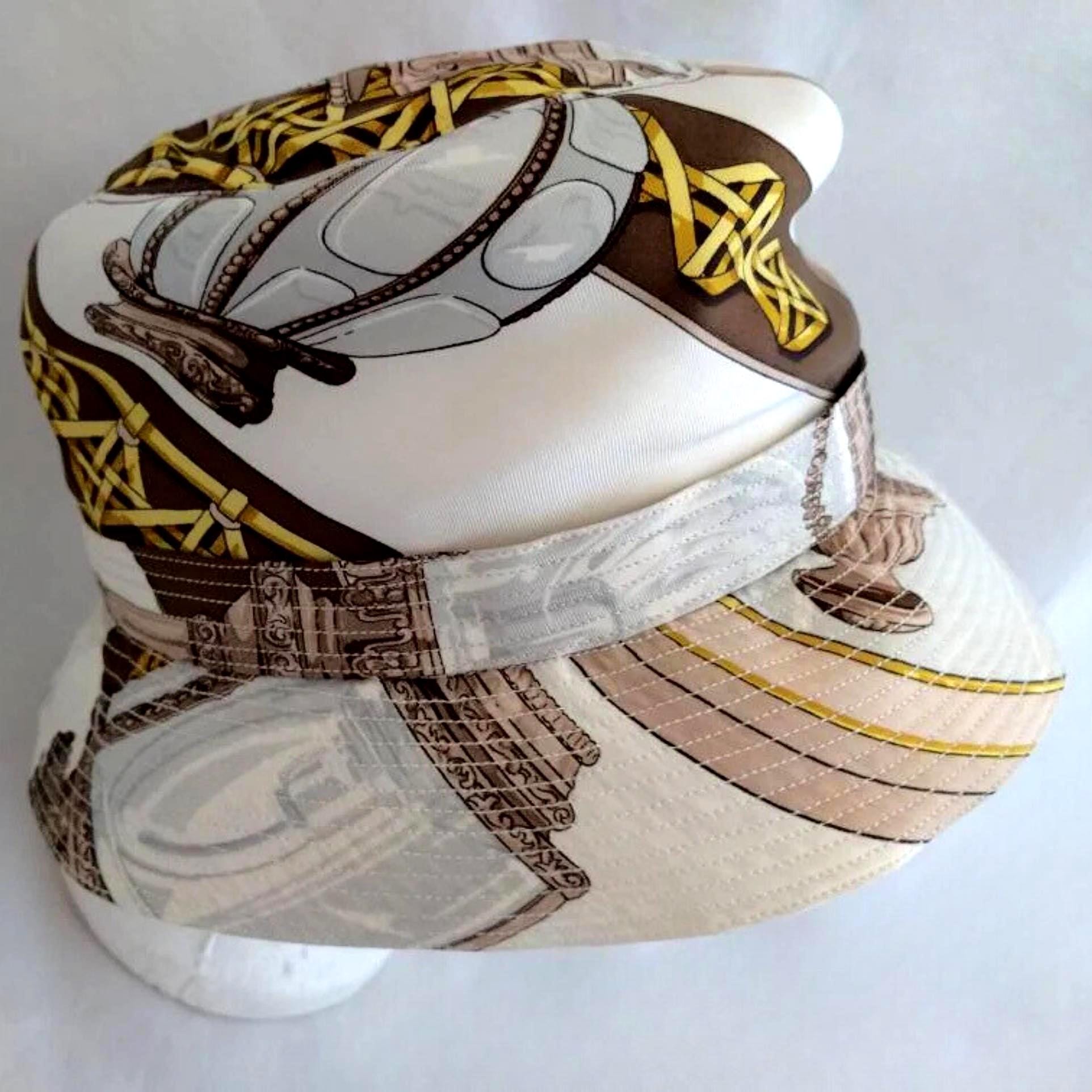 Hat Hermes Silk Hat Safari HERMES Vintage Silk Bucket Hat by