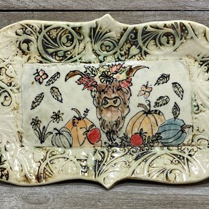 Ceramic Fall Pumpkin Dish, Handmade Pottery Tray - Etsy