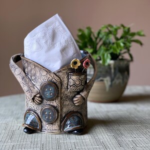 Handmade Ceramic Multi-Purpose Planter | Vase, Napkin & Letter Holder