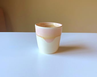 Handmade Small Ceramic Pink Drip Glazed Bathroom Cup/Tumbler