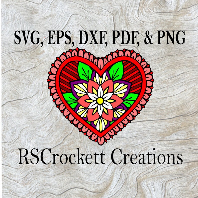 Free Free 332 Layered Mandala Heart SVG PNG EPS DXF File