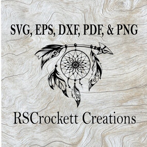 Download Free Arrow And Dream Catcher Svg Png Pdf Eps And Dxf Etsy SVG Cut Files