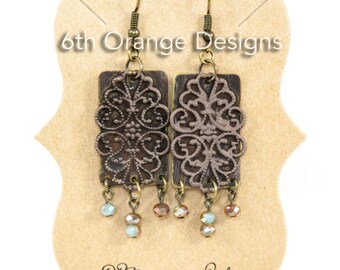 Handmade Vintage Filigree Drop Earrings