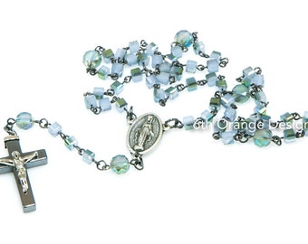 Handmade Unisex Green Rosary