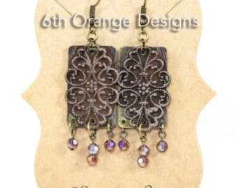 Handmade Vintage Filigree Drop Earrings