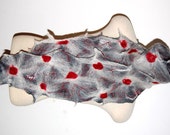 Merino Wool Felted Scarf Nuno Felt Wrap Womans Scarves Unique Handmade Clothing Felted Silk Shawl Felted Collar Wearable Art Felted Flower