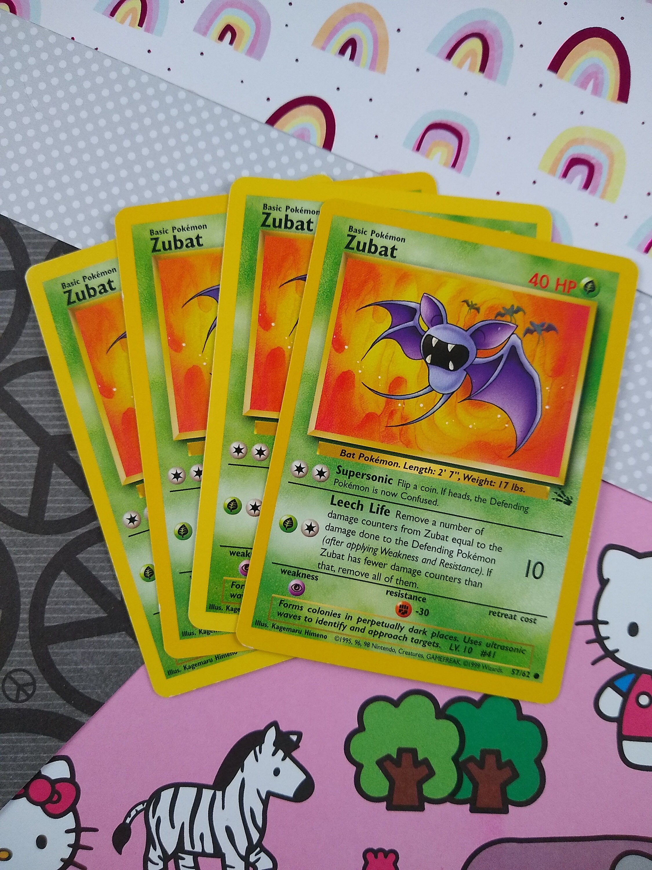 1995 zubat pokemon card Ivory Mask [Eighth Edition] Damaged Foil