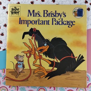 Vintage 1982 Golden Books The Secret of Nimh Mrs. Brisby&#39;s Important Package Softcover