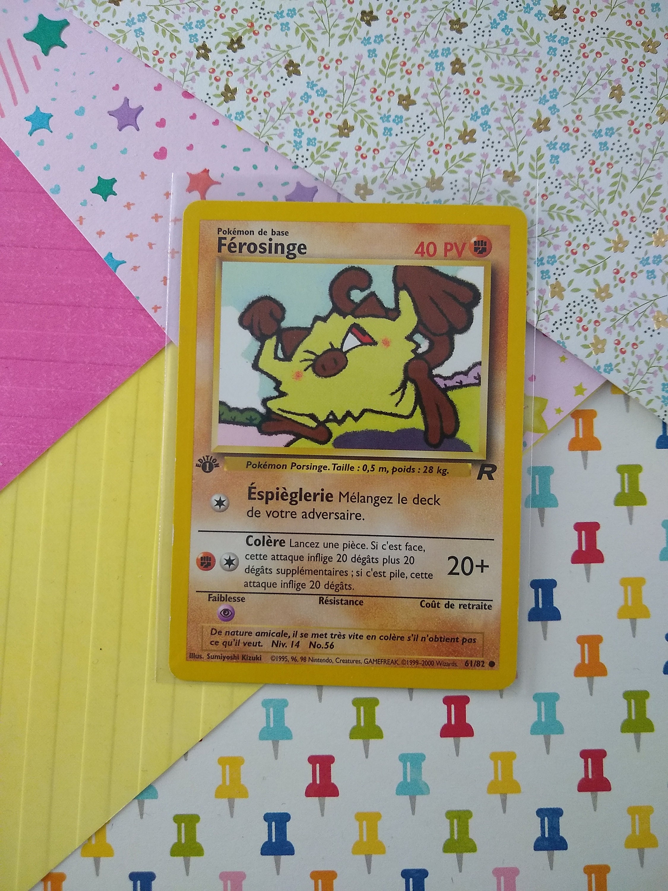 LIQUIDACIN Carta Pokmon Mankey del Equipo Rocket (No Hologrfica) de 1.  Edicin (Comn Vintage, Francs) 61/82 - LP - Etsy Mxico