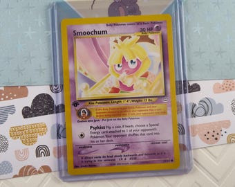 smoochum pokemon card Smoochum -61/147 (Aquapolis) I want to believe I am the first person to post a Smoochum. Just found out she evolves to Jynx  Well here you go. Stop playing with em Secret Wonders Type Smoochum P [HGSS13](HeartGold SoulSilver "Promotional