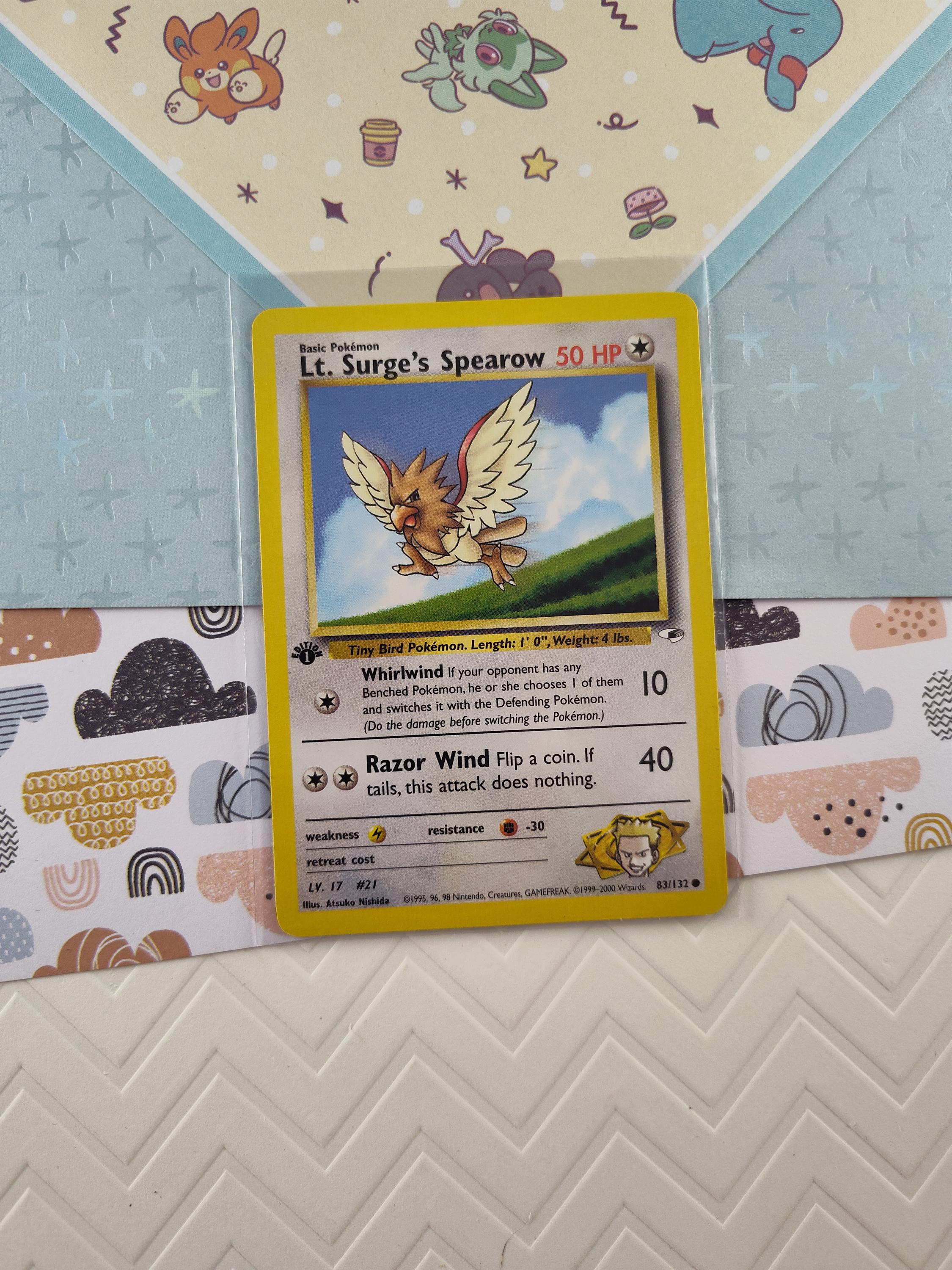 1995 spearow pokemon card Trading Game ME01 Mega Evolution Single Card Common 102 62 Variety Vintage Common - Set/4 Spearow