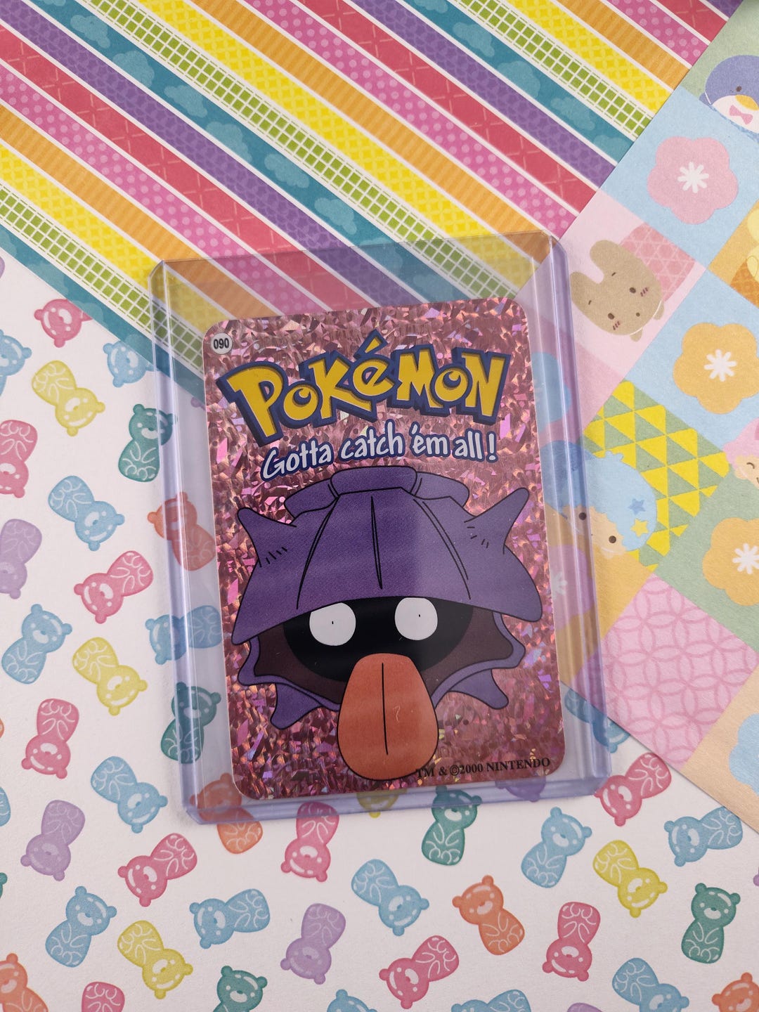 Vintage 1990's Pokemon Trading Vending Prism Shiny Holo Sticker ...