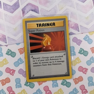 Carta Pokémon no holográfica vintage poco común - Superpoción sin sombras (90/102) - VG (B)
